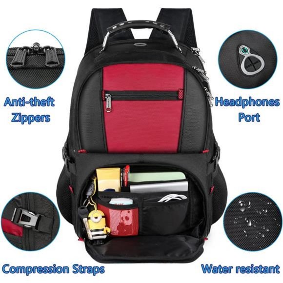 YOREPEK School Backpack, Large Travel Laptop Backpacks with USB